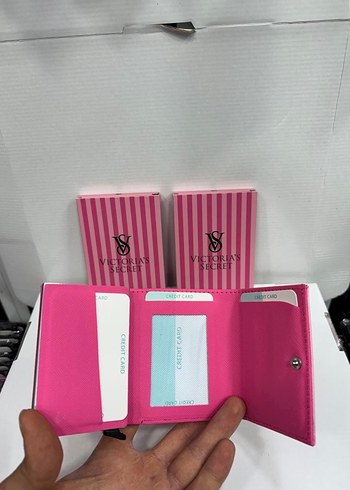Parlak Pembe Kadın Cüzdanı Velcro Kapamalı - Görsel 2