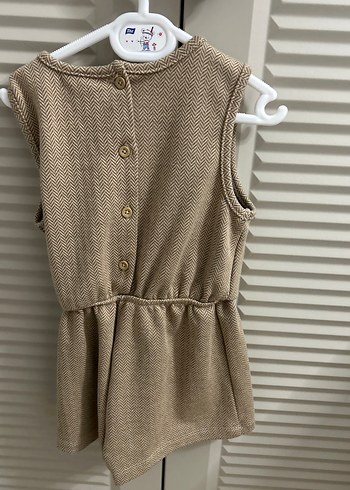 Bej Kemerli Kız Çocuk Kolsuz Yelek - Görsel 4