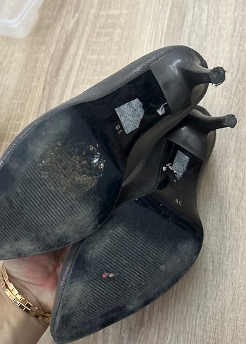 Gri Yılan Desenli Stiletto Topuklu Kadın Ayakkabı - Görsel 3