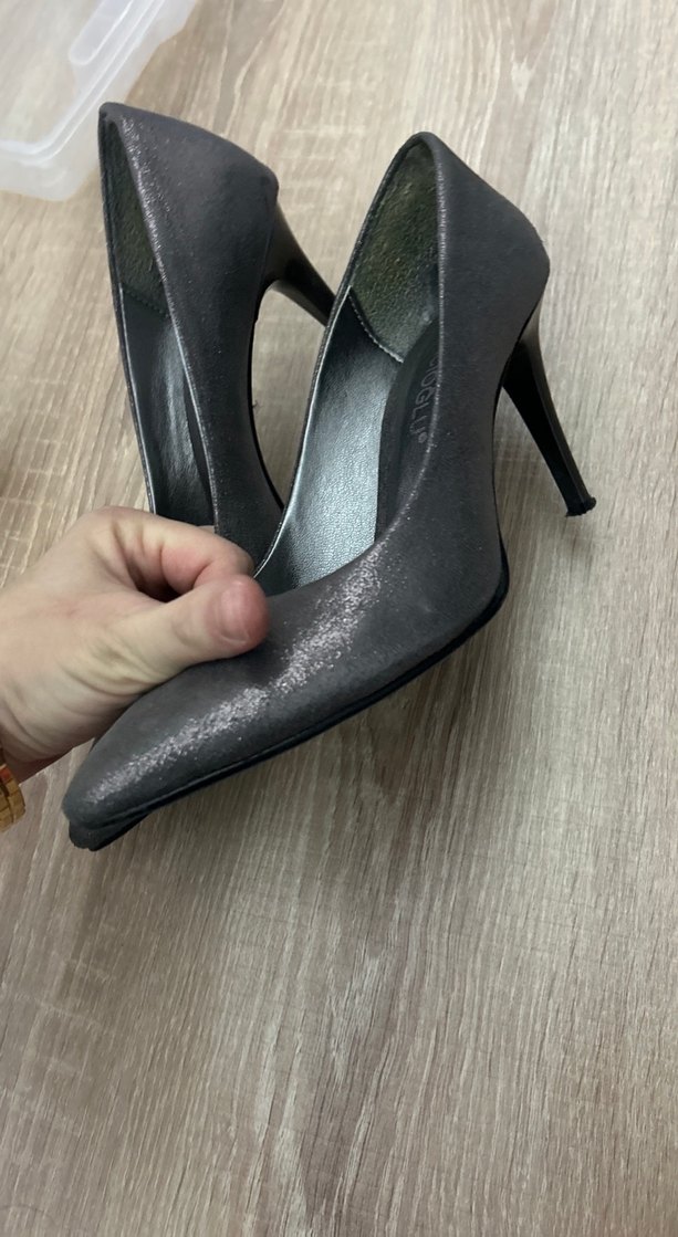 Gri Yılan Desenli Stiletto Topuklu Kadın Ayakkabı - Görsel 2