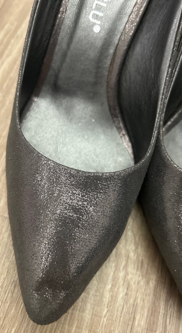 Gri Yılan Desenli Stiletto Topuklu Kadın Ayakkabı - Görsel 4