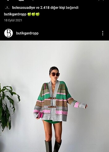 Çok renkli tarz hirka