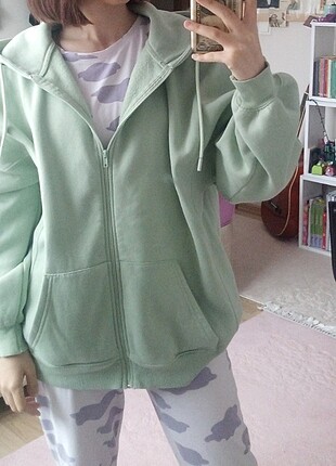 mint yeşili hırka oversize