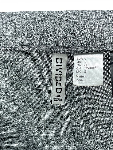 l Beden gri Renk H&M Midi Etek %70 İndirimli.