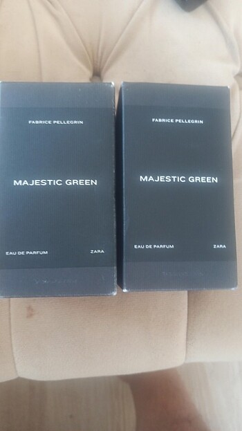 Zara Majestic Green iki adet 100 ml hiç kullanılmamış 