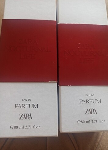 Zara Zara İki adet Nocturnal life Noel özel üretim mükemmel kutuda 80
