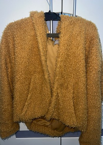 Kahverengi Peluş Kadın Ceket - Görsel 2