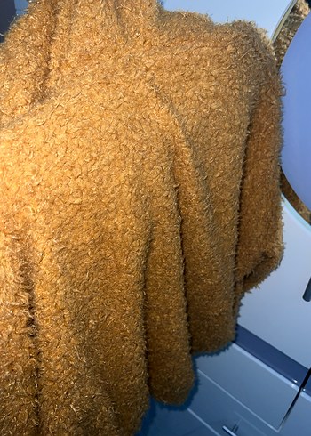 Kahverengi Peluş Kadın Ceket - Görsel 4