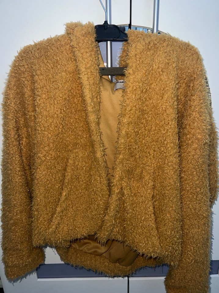 Kahverengi Peluş Kadın Ceket - Görsel 2