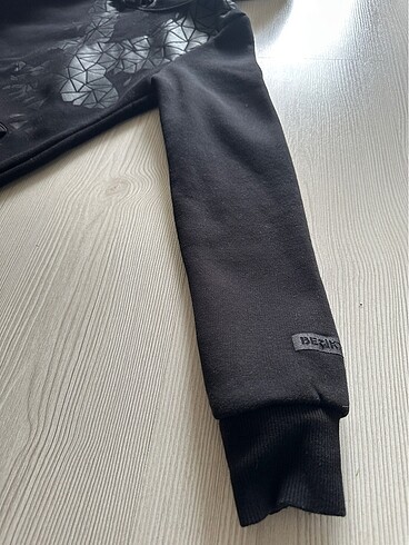 10 Yaş Beden siyah Renk Çocuk kapüşonlu sweatshirt