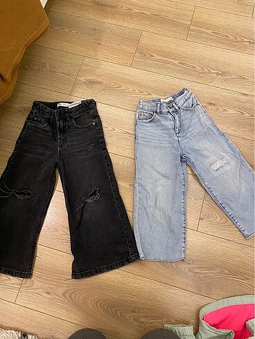 İki adet Zara jean 4-5 yaşa uygun ama 6 yazıyor