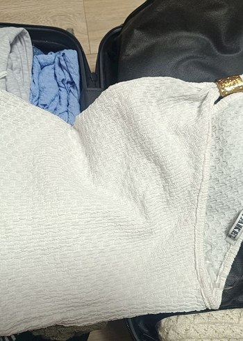 Mavi Desensiz tek omuzlu bluz - Görsel 2