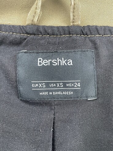 xs Beden haki Renk Bershka Kot Ceket %70 İndirimli.