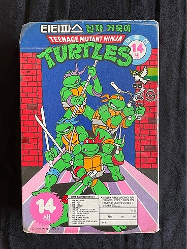 Vintage TMNT Ninja Turtles pastel boya