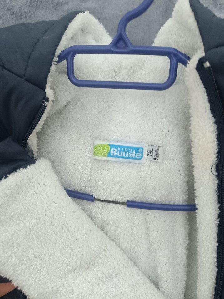 Lacivert Peluş Kapüşonlu Bebek Tulumu - Görsel 4