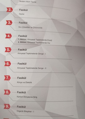 Kimya P-DiF Periyodik Ders İzleme Fasikülleri