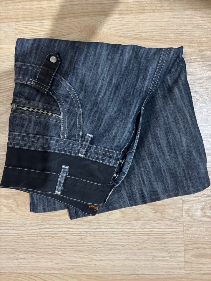 Lacivert Denim Midi Etek - Görsel 3