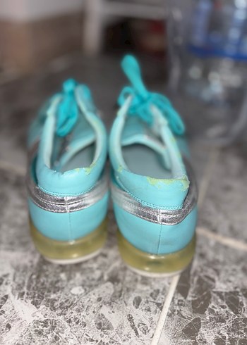 Kadın Turkuaz Dolgu Topuk Spor Ayakkabı - Görsel 3