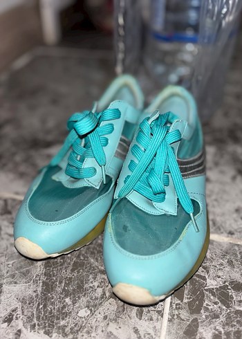 Kadın Turkuaz Dolgu Topuk Spor Ayakkabı - Görsel 2