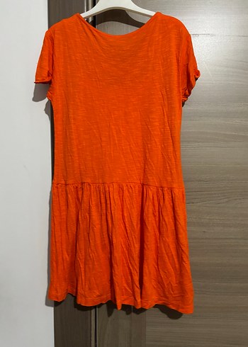 Nakışlı Turuncu Bohem Elbise - Görsel 2