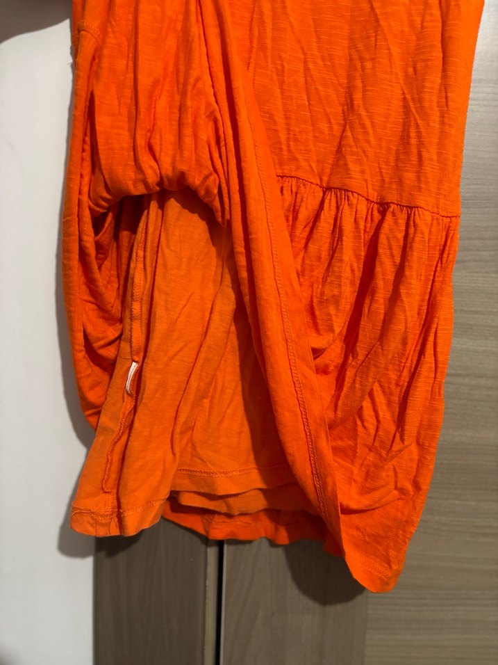 Nakışlı Turuncu Bohem Elbise - Görsel 3