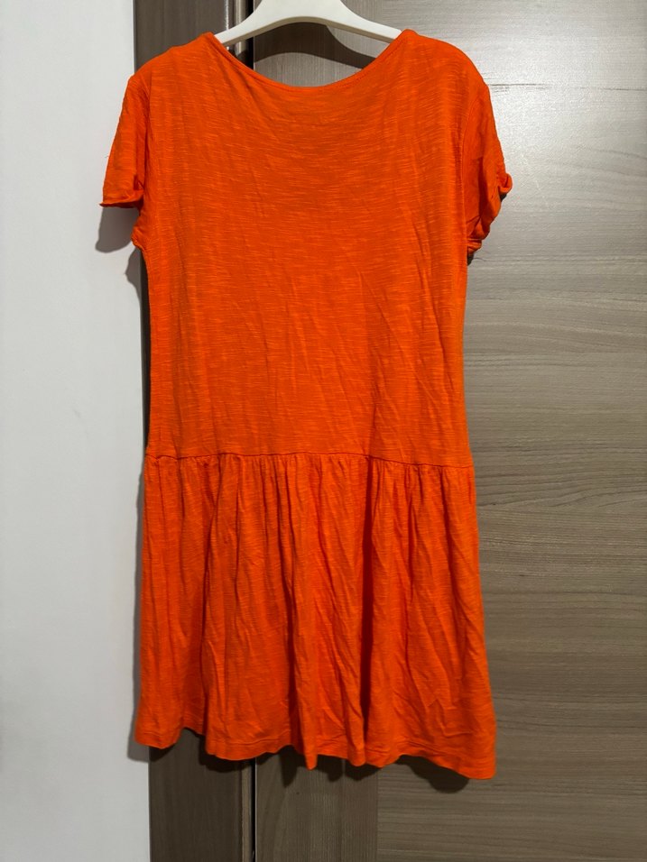 Nakışlı Turuncu Bohem Elbise - Görsel 2