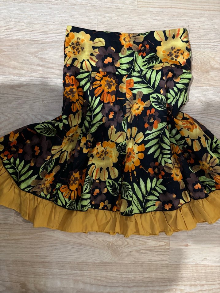 Bohem Renkli Desenli Mini Etek - Görsel 2