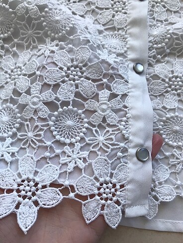 Şifon Dantelli Kız Çocuk Gömlek - Görsel 3