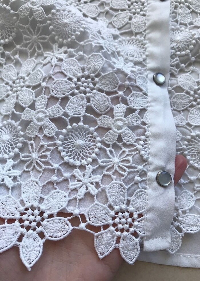 Şifon Dantelli Kız Çocuk Gömlek - Görsel 3