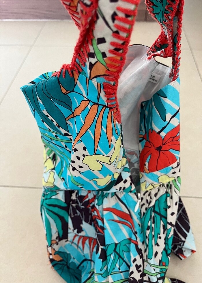 Kız Çocuk  Elbise-Koton - Görsel 4