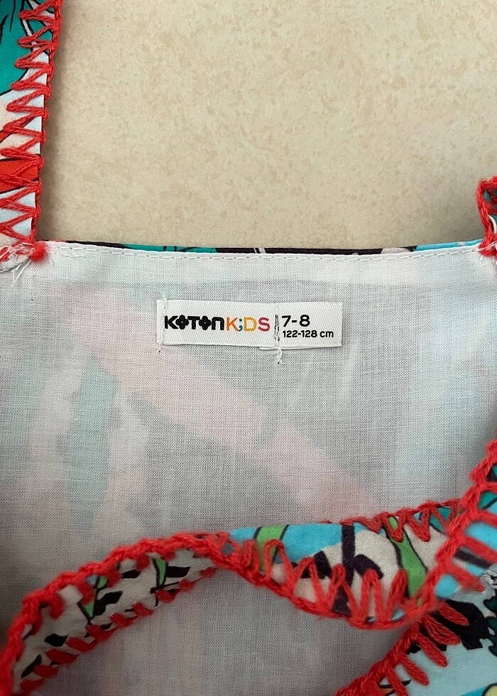 Kız Çocuk  Elbise-Koton - Görsel 3