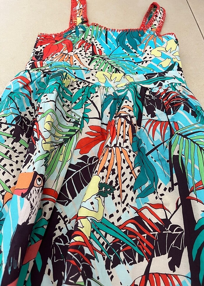 Kız Çocuk  Elbise-Koton - Görsel 2