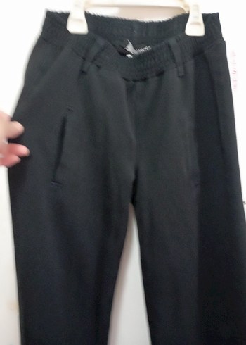 Siyah Rahat Kesim bol paça kız cocukPantolon - Görsel 2