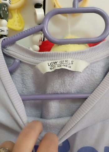 Mor Baskılı Kız Sweatshirtü - Görsel 3