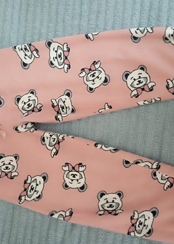 Pembe Baskılı Çocuk polar pijama - Görsel 3