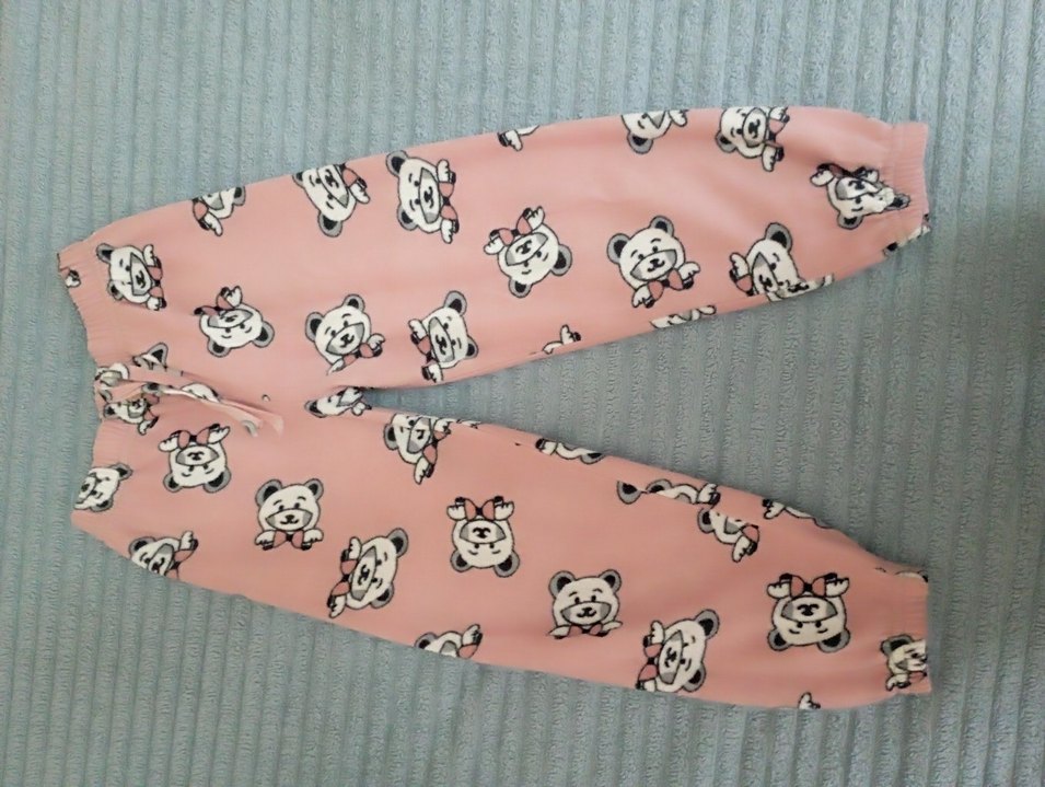 Pembe Baskılı Çocuk polar pijama - Görsel 2