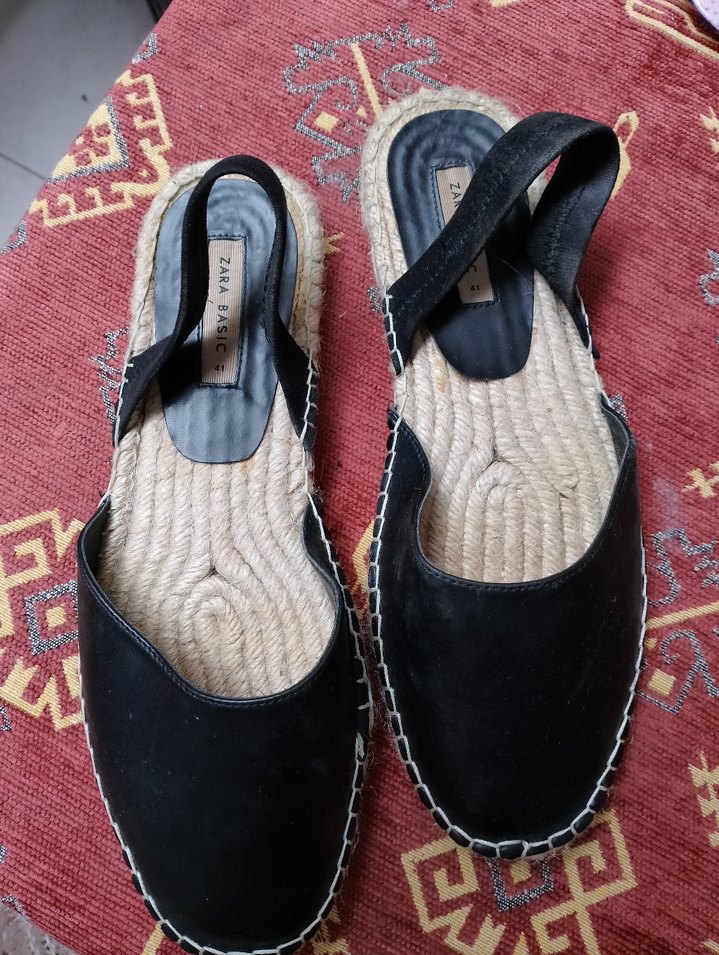 #Zara Minimalist Dolgu Topuklu Kadın espadril - Görsel 5