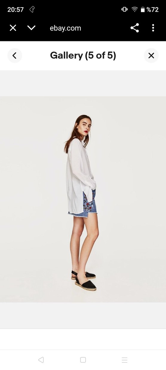 #Zara Minimalist Dolgu Topuklu Kadın espadril - Görsel 2