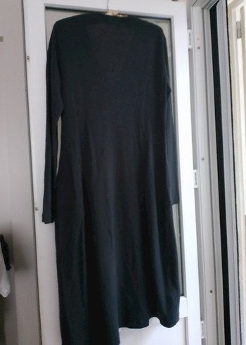 m Beden İkiler Uzun Siyah V Yakalı Gotik Elbise