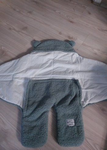 Migie Bebek Kundak 0-4 Ay Gri Peluş - Görsel 5