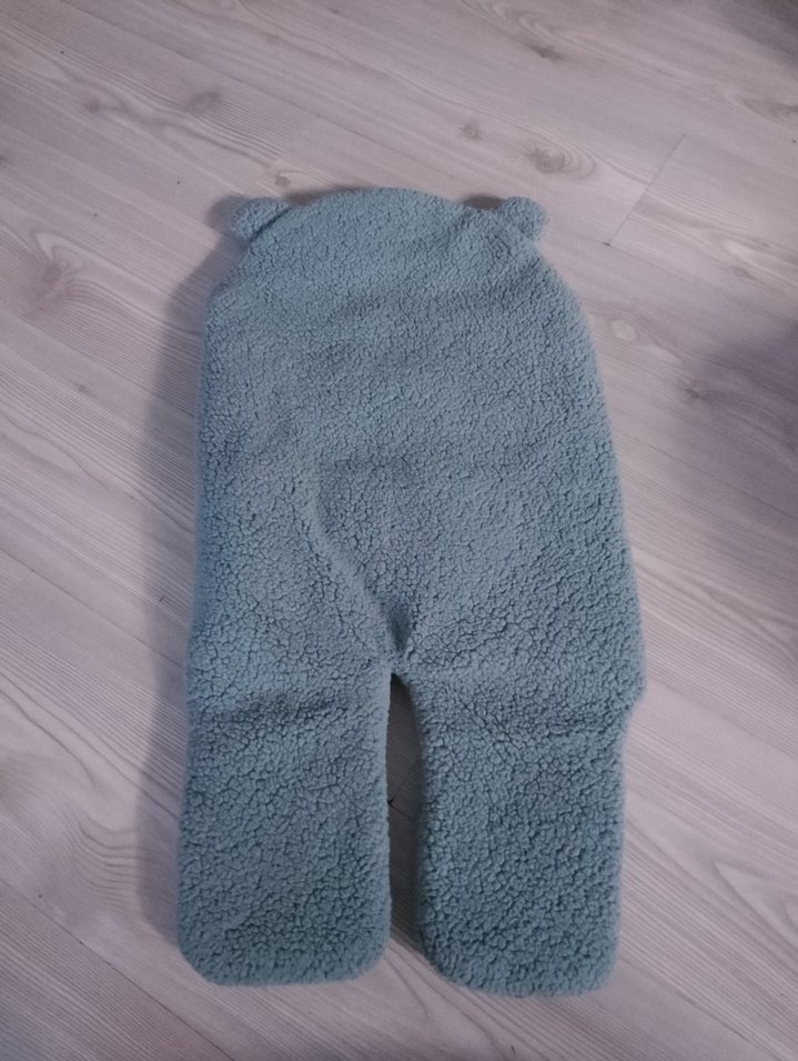 Migie Bebek Kundak 0-4 Ay Gri Peluş - Görsel 2