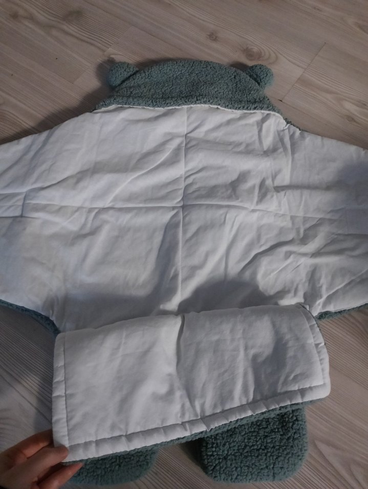 Migie Bebek Kundak 0-4 Ay Gri Peluş - Görsel 4