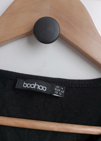 Renkli Baskılı Siyah Hamile Tişörtü Elbise - Görsel 3