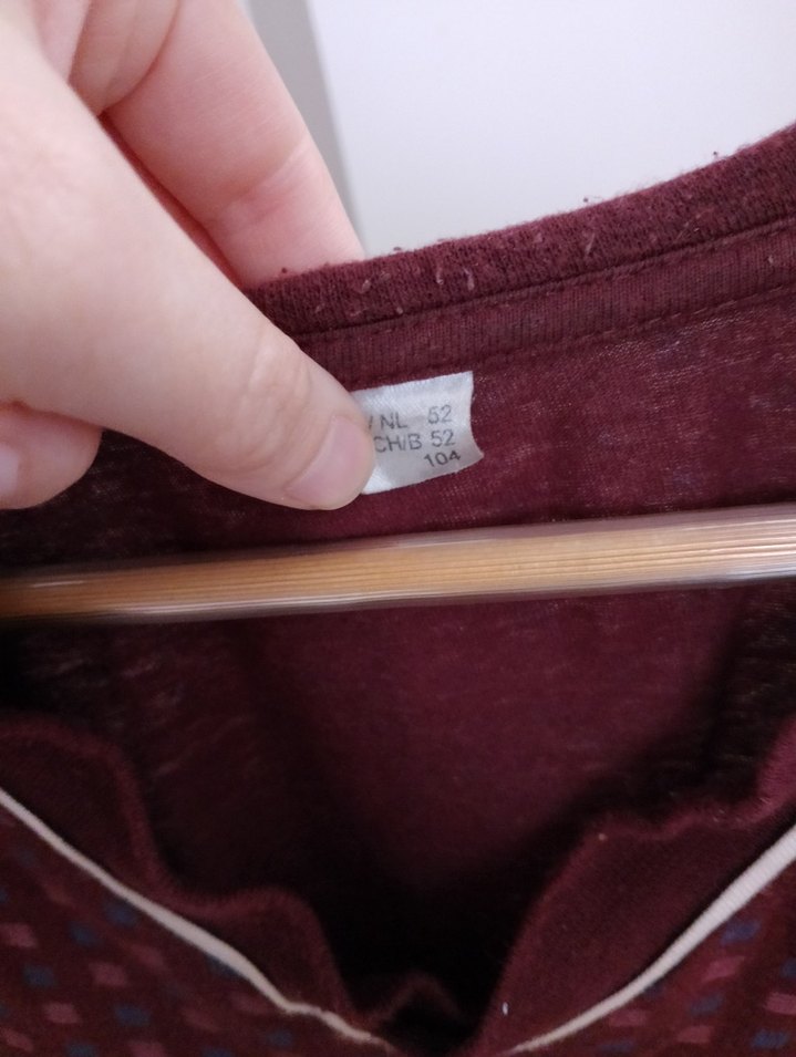 Bordo V Yaka Erkek Triko Pijama Üstü - Görsel 3