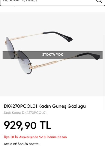 DK4270PCOL01 Kadın Gri Transparan Güneş Gözlüğü