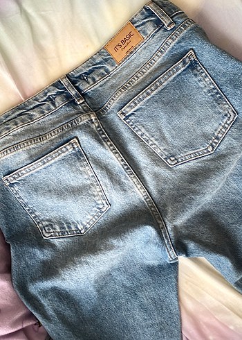 Flare fit vintage yıkamalı denim pantolon - Görsel 3