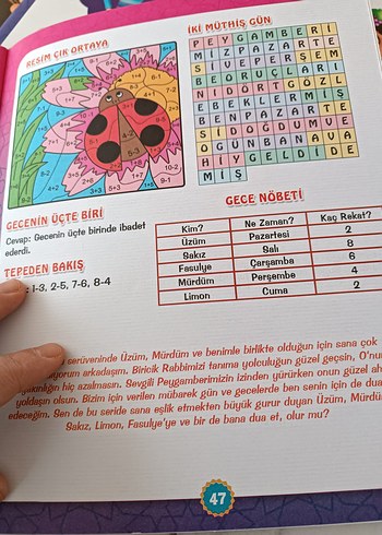 Renkli Çocuk dini değerler eğitici bulmaca seti 5 kitap - Görsel 9