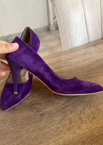 Diğer Mor Süet Yüksek Topuklu Kadın Stiletto