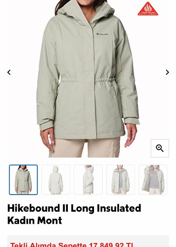 Mine yeşili Midi Kadın Columbia Fermuarlı Kapüşonlu - Görsel 9