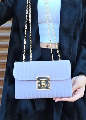 Kadın zincirli el ve omuz çantası - Görsel 4